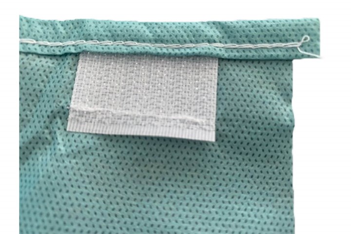 improved neck closure sewn in to BARRIER surgical gown
